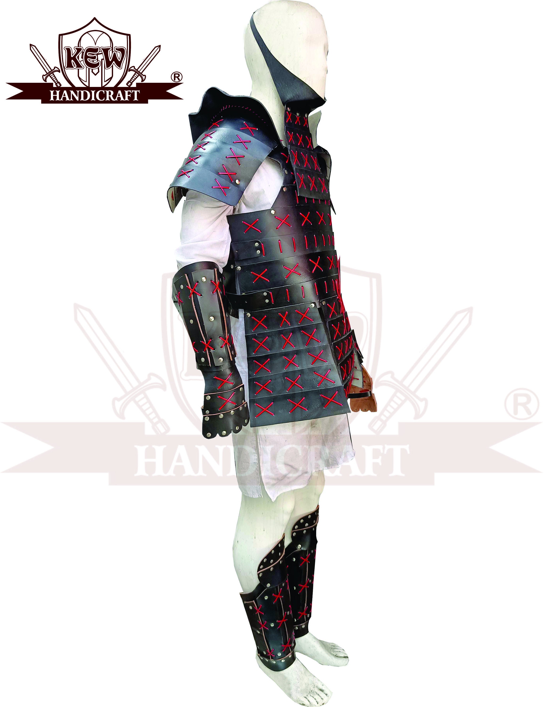 Full Samurai Armor Leather Armor for LARP and Cosplay1 Etsy