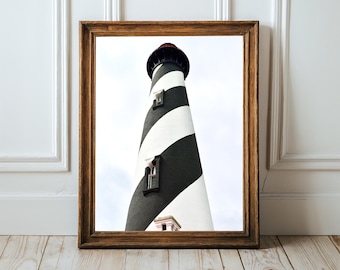 St. Augustine Lighthouse Photography, Professional Digital Image, Architectural Structure Digital Download, St. Augustine, Florida