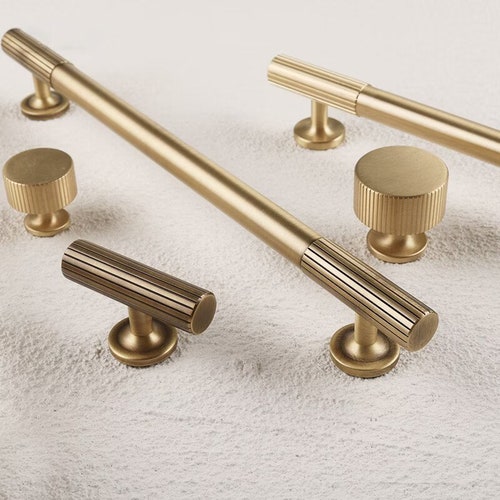 Round Champagne Bronze Gold Drawer Pulls Drawer Knobs Etsy Canada