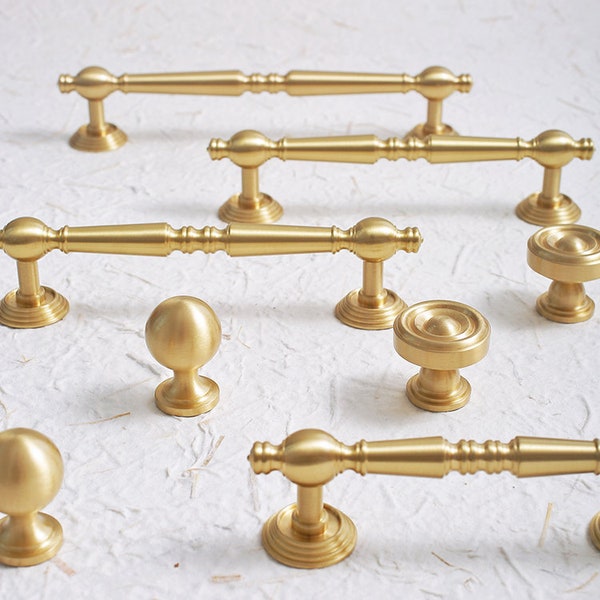 Antique Brass Pull Handles Etsy UK