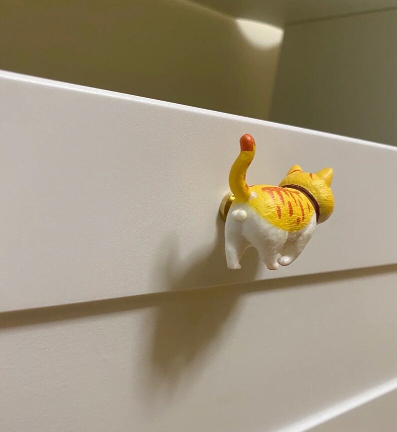 Cute Cat Drawer Knobs Wall Hooks Dresser Knobs Door Etsy