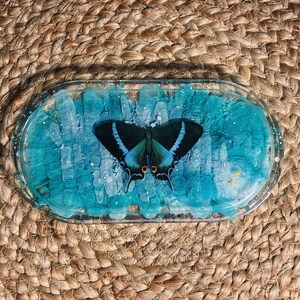 Butterfly Tray • Resin Rolling Tray • Trinket Dish • Jewelry Dish • Modern Art