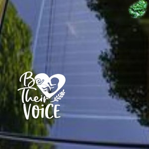 Decalcomania "Sii la loro voce", Pro-Life, Bambini, Neonati, Bambini, Cattolico, Amore per i bambini, Supporto per la vita, Anti-aborto