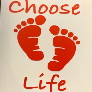 Decalcomania in vinile "Scegli la vita", pro-life, neonati, bambini, cattolici, amore per i bambini