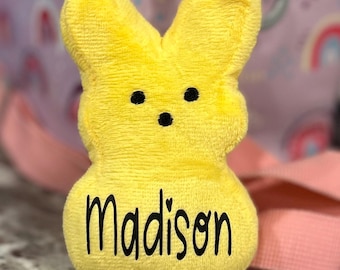 Personalized Mini Plush Peep, Authentic Peep Plush, Easter Peep Bunny, Easter Basket, Mini Stuffed Animal, Easter Bunny, Peeps Plush