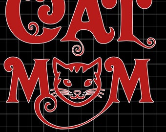 Cat Mom Vinyl Decal, Cat Sticker, Cat Decal, Fur Mom, Fur Mama, Car Decals, Tumbler Decals, Cat Love, Cat People, Pets