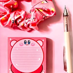 Bloco de notas rosa, bloco de notas, papel de carta fofo, bloco de notas, bloco de notas kawaii, papel de carta kawaii, smash bros, kawaii,