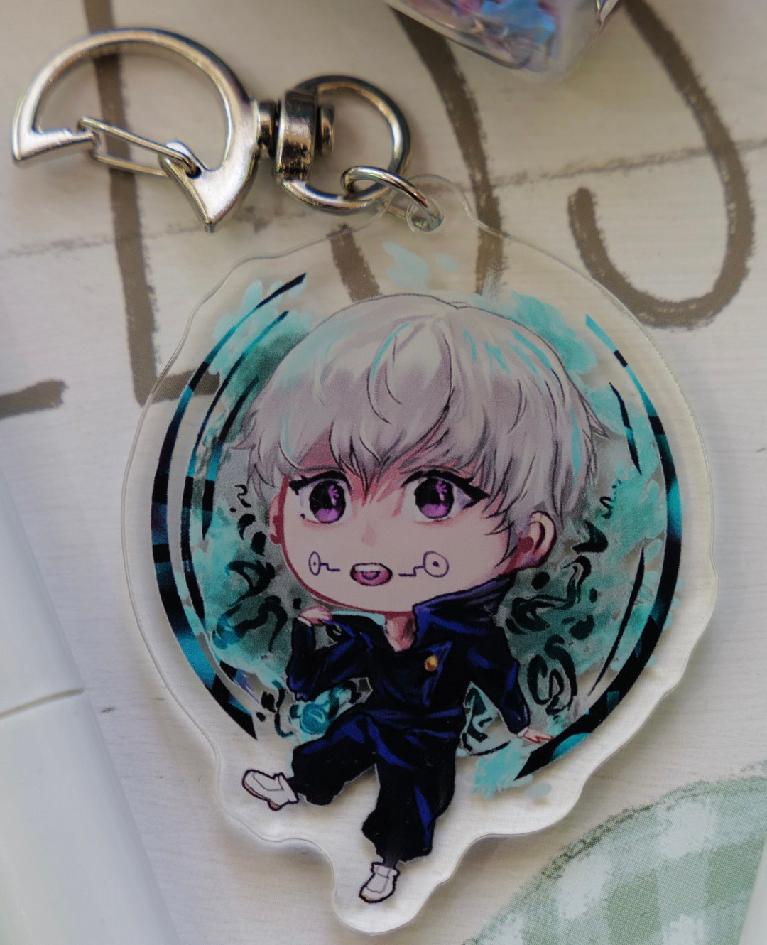 Acrylic Charm Anime Key Chain Anime Charm Decoration Jjk - Etsy