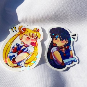 Kawaii magical girl sticker/kawaii stickers/pink/magic girl/magic/holographic sticker/Cute sticker/Kawaii stationery/sticker collection