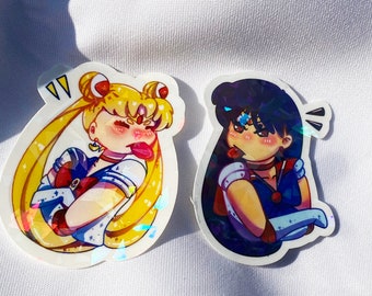 Kawaii magical girl sticker/kawaii stickers/pink/magic girl/magic/holographic sticker/Cute sticker/Kawaii stationery/sticker collection