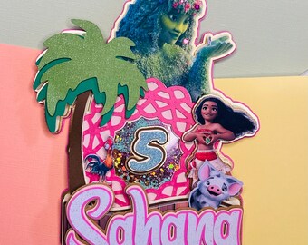 Moana inspired cake topper, Moana cake topper, Moana party, Hawaii party, baby Moana, Maui topper