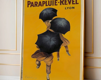 Vintage French Poster "Parapluie Revel 1929", Leonetto Cappiello - Classic Parisian Wall Decor, Retro Bar Art Print