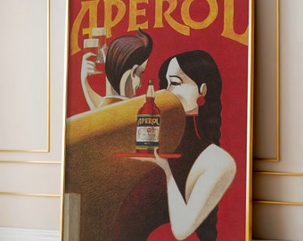 Aperol Vintage Poster: un brindisi allo stare insieme - lo spirito del romanticismo e della baldoria