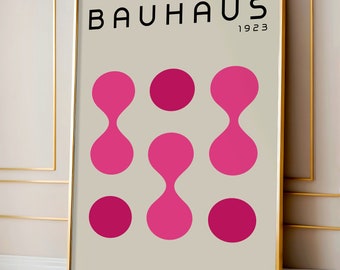 Pink Rhythms of Bauhaus Poster: A Tribute in Print Art