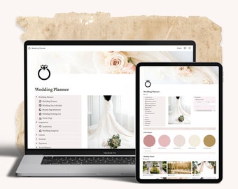 Notion Wedding Planner Template, Notion Event Planner, Aesthetic Notion Template, Notion Template Budget for Wedding