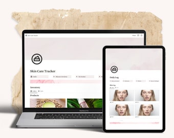Notion Skincare Planner: Self Care Tracker & Wishlist (Template)