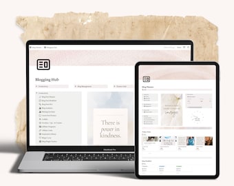 Notion Blog Planner Template: Content Calendar, Social Media, Finance (Digital Download)