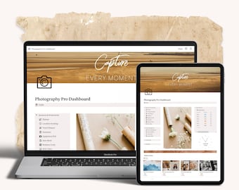 Notion Photography Template,  Business Notion Template, Notion CRM, Aesthetic Notion Template