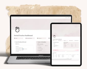Notion Period Tracker | Mood Tracker Notion Template | Calendar For Menstruation