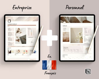 French Notion Template: Coaching Business & Personal Planner (Digital Download)