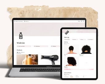 Hair Care Notion Template: Self Care Planner (Digital Download)