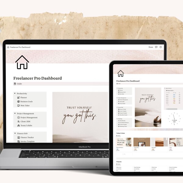 Freelancer Pro Notion Template: Business & Client CRM (Digital Download)