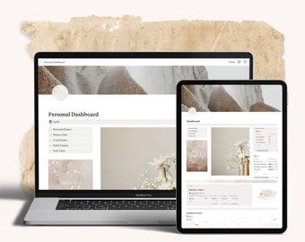 Notion Planner Template, Daily Habit Tracker Notion, Aesthetic Notion Template Dashboard, Personal Life Goals