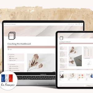 Notion Template Français Planificateur pour Coaches avec Portail Client, French Digital Planner for Coaching Business