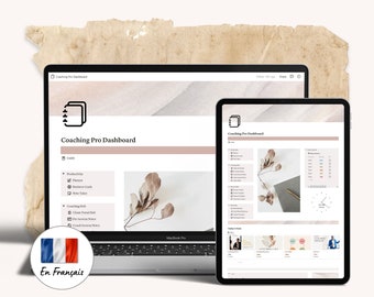 French Notion Template: Coaching Business Planner with Client Portal (Digital Download)