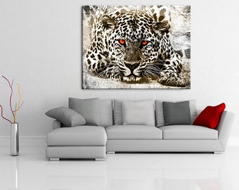 Bild  Kunstdrucke / JuliartBilder mit Keilrahmen  Leopard sephia
