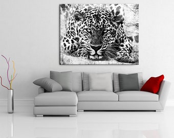 Bild  Kunstdrucke / JuliartBilder mit Keilrahmen  Leopard s/w