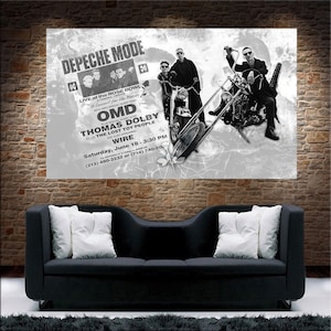 Pictures Art Prints / JuliartPictures with stretcher frame Depeche Mode cm xxl Canvas picture Motorcycle