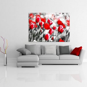 Bild  Kunstdrucke / JuliartBilder mit Keilrahmen Blume Tulpen Leinwandbild