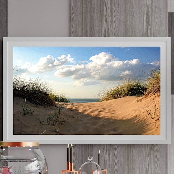 Dunescape, Sands of Lake Michigan in the Summertime, Beaches of Indiana, Pathway to the waters, Scenes of Midwestern Beauty,  Water & Sky