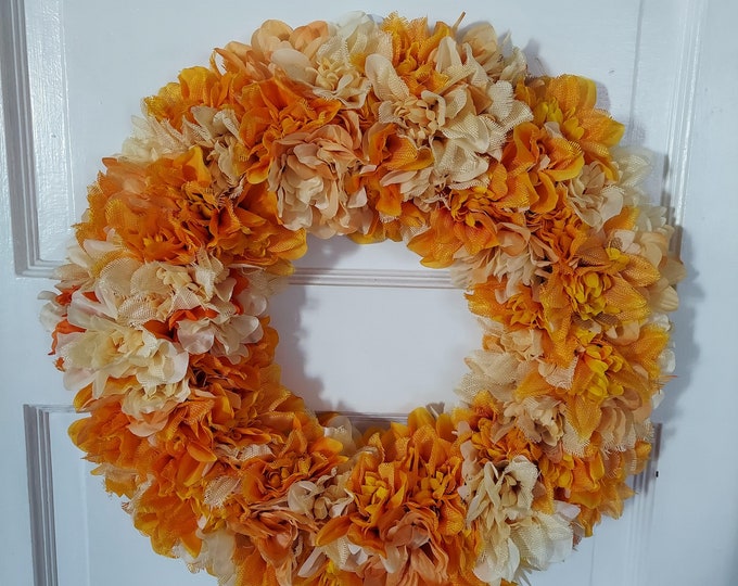 Featured listing image: 18 in Fall Leaves Wreath | Autumn Wreath | Fall Leaf Wreath | Fall Leaves Decor | Fall Front Door