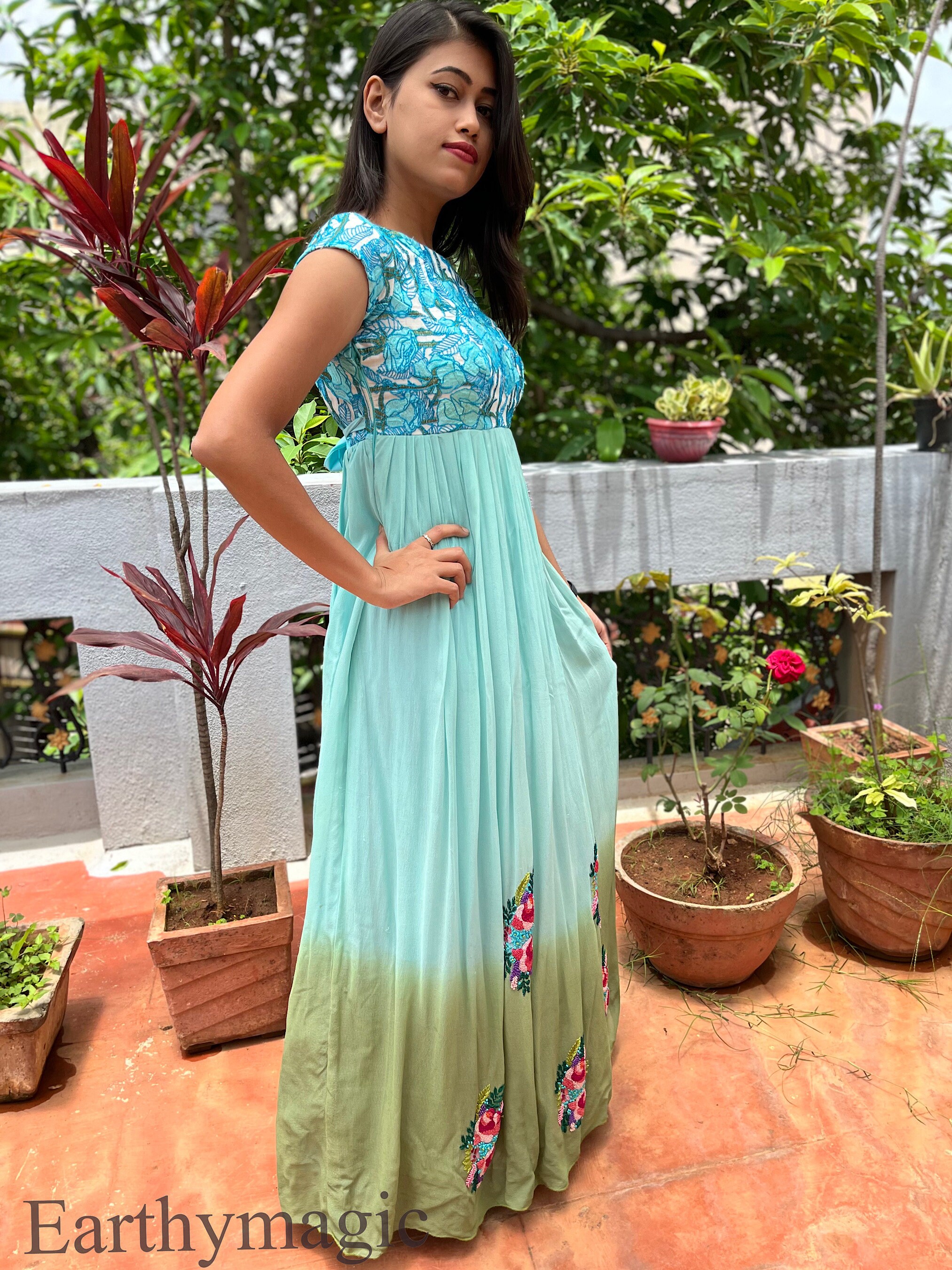 Bollyclues Anarkali Gown Price in India - Buy Bollyclues Anarkali Gown  online at Flipkart.com
