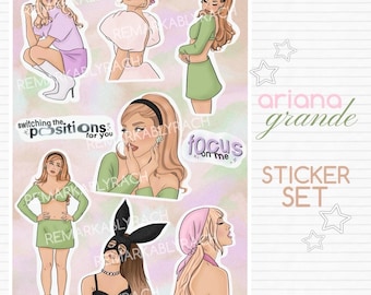 Ensemble d'autocollants inspirés d'Ariana Grande