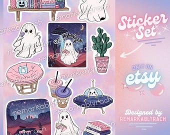 Jeu d'autocollants Summerween 2025 (TÉLÉCHARGEMENT UNIQUEMENT)