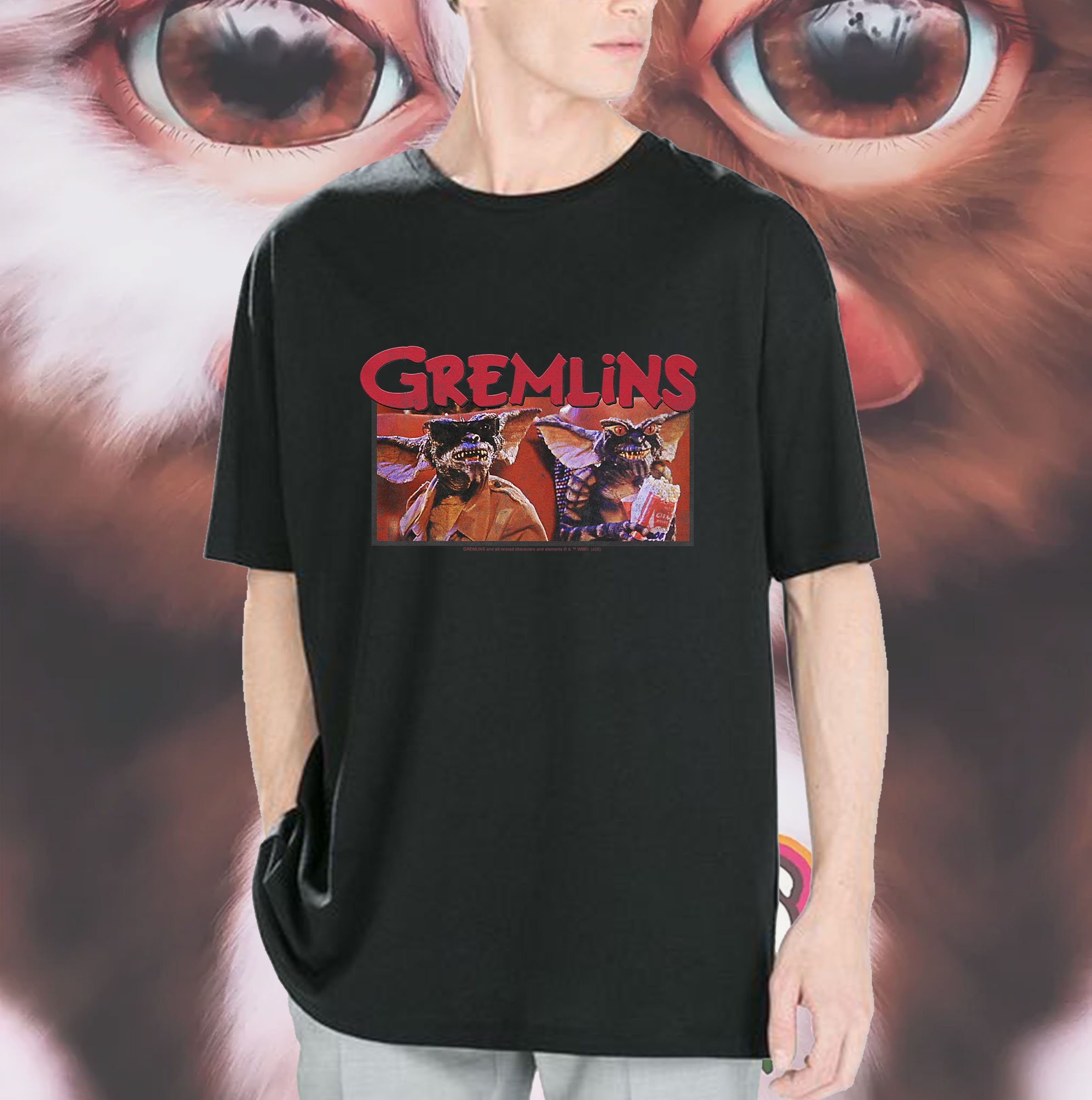 Gremlins At The Movies Portrait T-Shirt