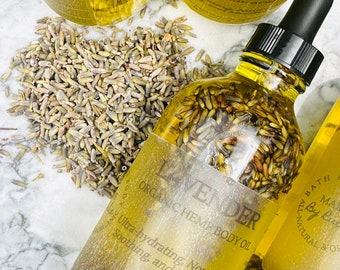 Lavendel Bio-Hanf Körperöl 112 - 425 | Ultra-feuchtigkeitsspendend, nährend, Anti-Aging und feuchtigkeitsspendend