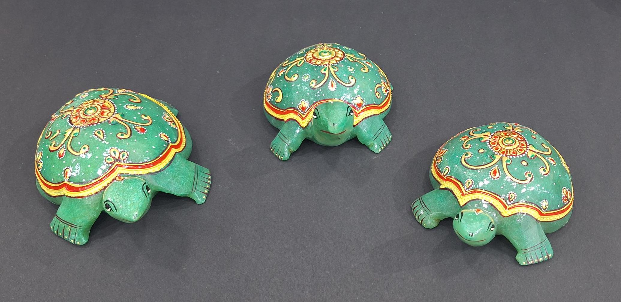 翡翠の亀 - 複数のサイズ - 翡翠の置物 - 亀のギフト像 - 室内装飾