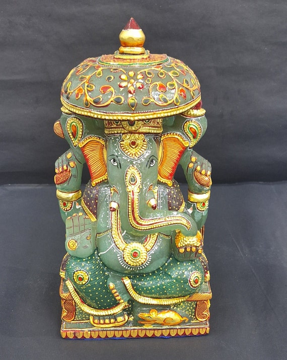 ガネーシャの置物(翡翠)