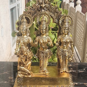 17 inches Ram Darbar Metal Statue/idol, Indian Metal Art, Metal God Idol, Metal Sculpture, Metal Figurine Large, Home Decor Statue