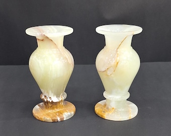 【新品・未使用】大理石花瓶＋タージマハルモニュメント 大理石象嵌花瓶、装飾花瓶、石花瓶、花瓶、装飾品、ピエトラ・ドゥーラ