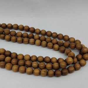 Original Authentic Mysore Sandalwood Mala, Authentic Sandalwood Prayer Beads • Sandalwood Mala Beads • Sandalwood Wrap Bracelet