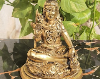 Metall Lord Shiva Statue, Shiv, Segen Siva, Mahadev, Rudra, Shankara, Adiyogi, Hindu Gott der Meditation,