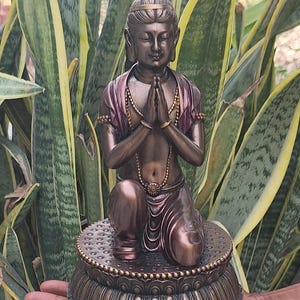 Buddha Idol, Big Bonded Bronze Earth Witness Shakyamuni Buddha Statue, Siddharth Gautam, Buddhist Temple Altar Meditation, Gift.