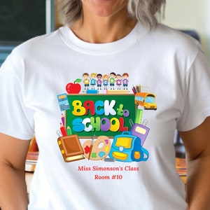 Personalized Welcome Back To School Shirt, Teacher Name Shirt, Preschool Shirt, Elementary Teacher Shirt, Gift for Grade School Teacher