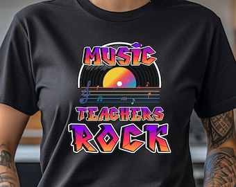 Music Teachers Rock Shirt | Music Teacher Gift | Teacher Appreciation Shirt | Piano Teacher Gift | Band Teacher Tee | Back to School Shirt