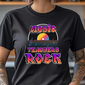 Music Teachers Rock Shirt, Music Teacher Gift, Back To School Shirt, Teacher Appreciation Gift, Band Teacher Gift, Piano Teacher Gift